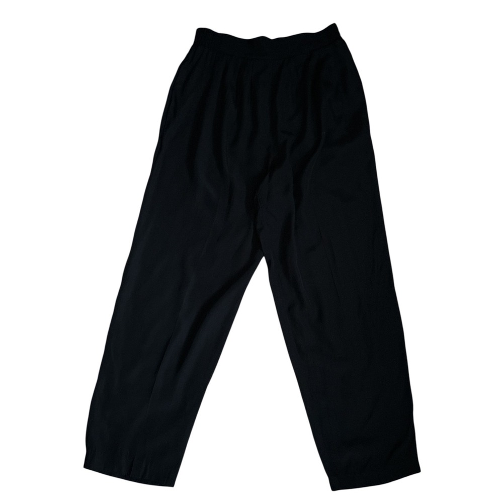 Vintage Options Melrose Black Acetate & Rayon Blend Dress Pants, Size Medium